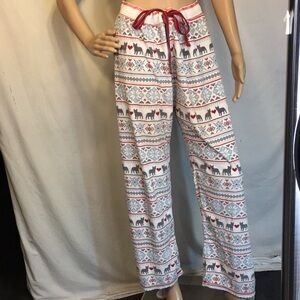 Women's Fleece Print Pajama Pants, Sz L